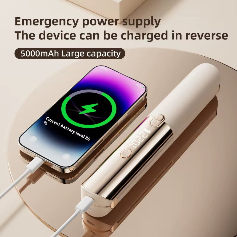 2026 New Mini Hair Straightener Curler Wireless Portable USB Charging Styling Tool for Dormitory Salon Travel Home Use Cordless